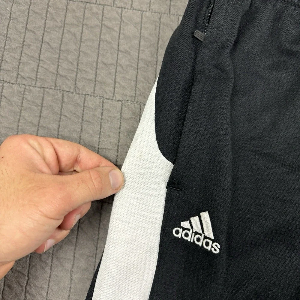 Adidas Sweatpants Men Medium Black Baggy Loose Fit Workout Gym Sportswear Active
